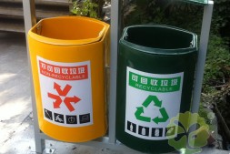 荔湾区城市街道分类玻璃钢垃圾桶厂家定制