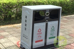广州市城市街道分类玻璃钢垃圾桶厂家定制