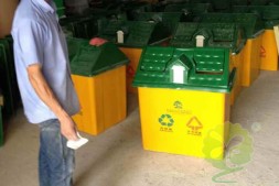 广州市小区物业环卫玻璃钢垃圾桶厂家定制