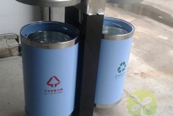 广州市小区物业分类不锈钢垃圾桶定制