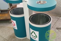 广州越秀区圆柱形户外环卫分类不锈钢垃圾桶