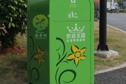 广州天河区景点户外方形钢制垃圾箱