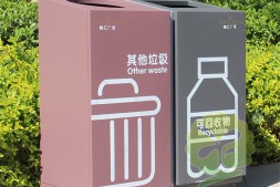 广州滑轨组合不锈钢分类垃圾桶