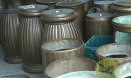 广州市景区创意环卫玻璃钢垃圾桶厂家定制