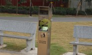 广州立式方形不锈钢烟蒂柱垃圾箱
