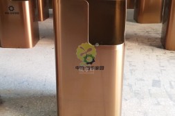 增城电镀土豪金室内不锈钢果皮箱