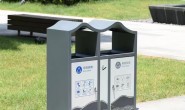广州越秀公园喷粉不锈钢分类垃圾箱